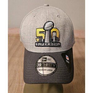 New Era 39thirty Super Bowl 50 Fitted Cap Gat Size Medium Large New